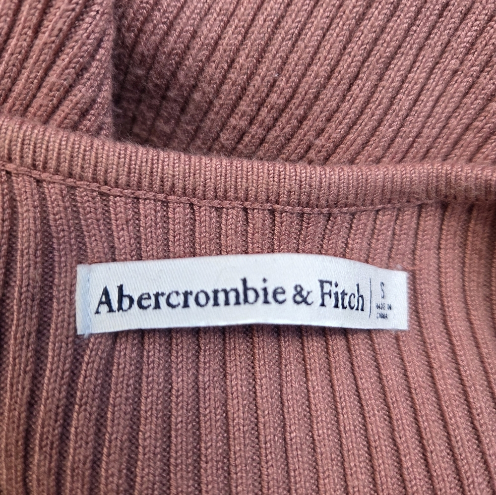Abercrombie And Fitch Elegant Pink Ribbed Knit Dress - Picture 5 of 5